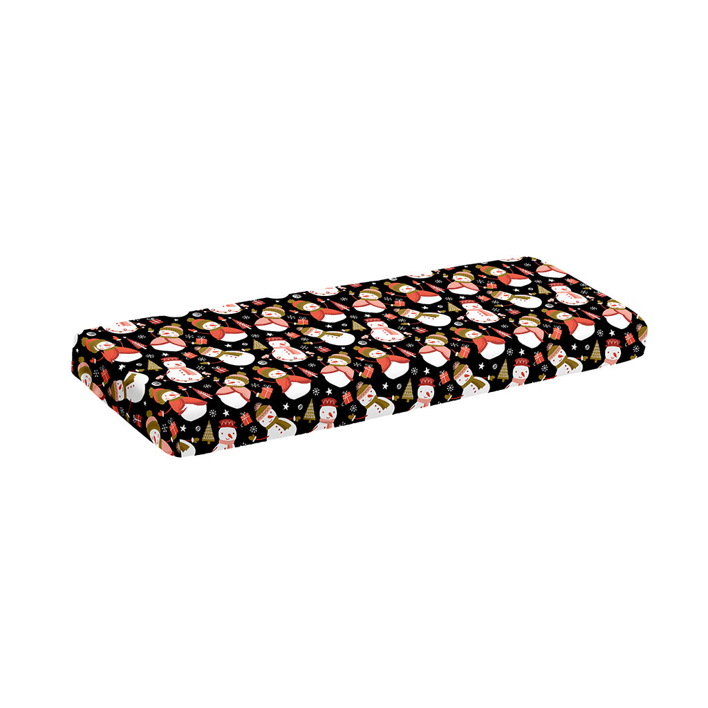 Holiday Snowman Pattern Print Piano Keyboard Cover