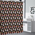 Holiday Snowman Pattern Print Premium Shower Curtain