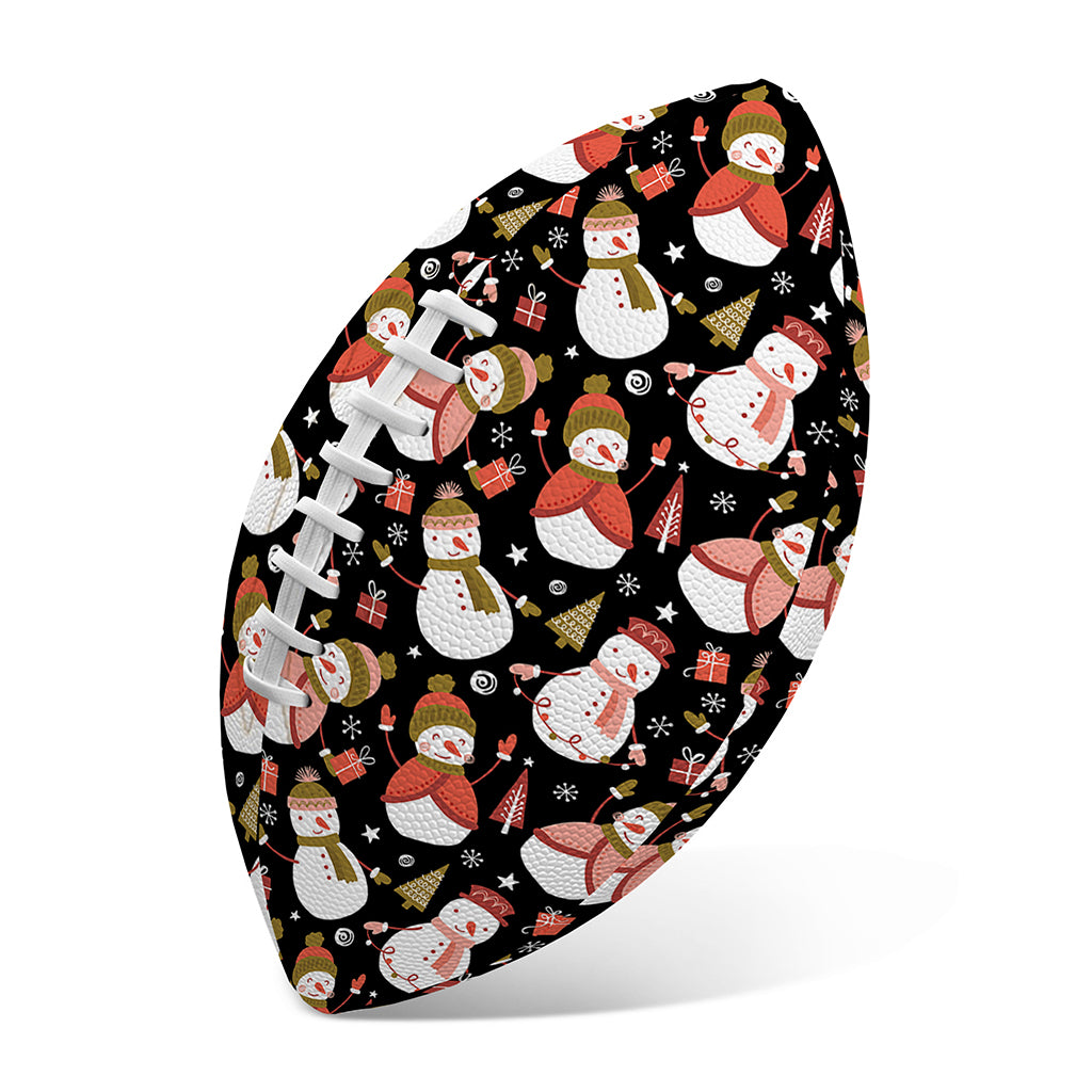 Holiday Snowman Pattern Print Rugby Ball