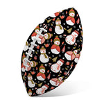 Holiday Snowman Pattern Print Rugby Ball