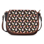 Holiday Snowman Pattern Print Saddle Bag