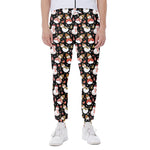Holiday Snowman Pattern Print Scuba Joggers