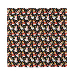 Holiday Snowman Pattern Print Silk Bandana