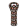 Holiday Snowman Pattern Print Single Neoprene Wine Tote
