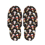 Holiday Snowman Pattern Print Slippers