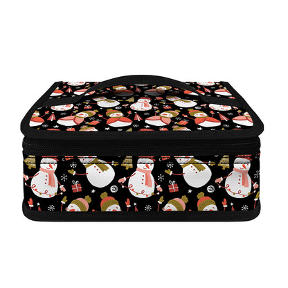 Holiday Snowman Pattern Print Small Lunch Bag