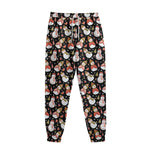 Holiday Snowman Pattern Print Sweatpants