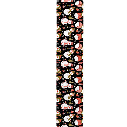 Holiday Snowman Pattern Print Table Runner