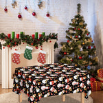 Holiday Snowman Pattern Print Tablecloth
