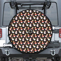 Holiday Snowman Pattern Print Tire Cover With Camera Hole