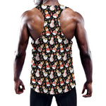 Holiday Snowman Pattern Print Training Tank Top