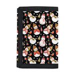 Holiday Snowman Pattern Print Trifold Wallet