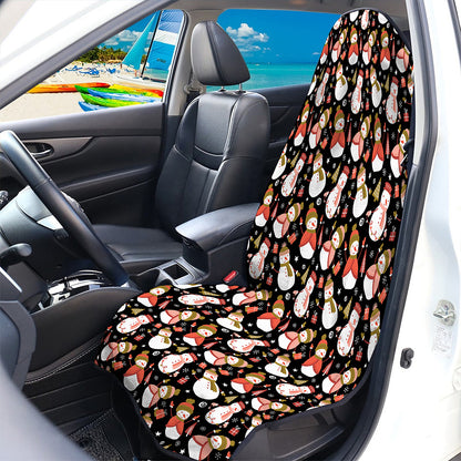 Holiday Snowman Pattern Print Waterproof Car Seat Cover