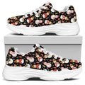 Holiday Snowman Pattern Print White Chunky Shoes