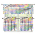 Holographic Art Print 3 Piece Kitchen Curtains