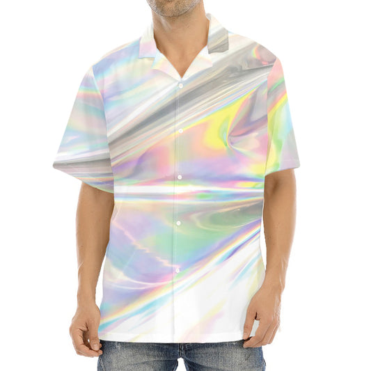 Holographic Art Print Aloha Shirt