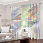 Holographic Art Print Blackout Grommet Curtains