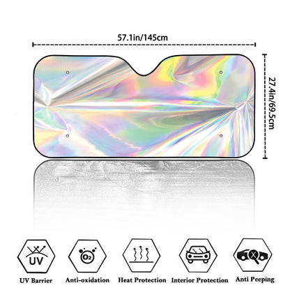 Holographic Art Print Car Windshield Sun Shade
