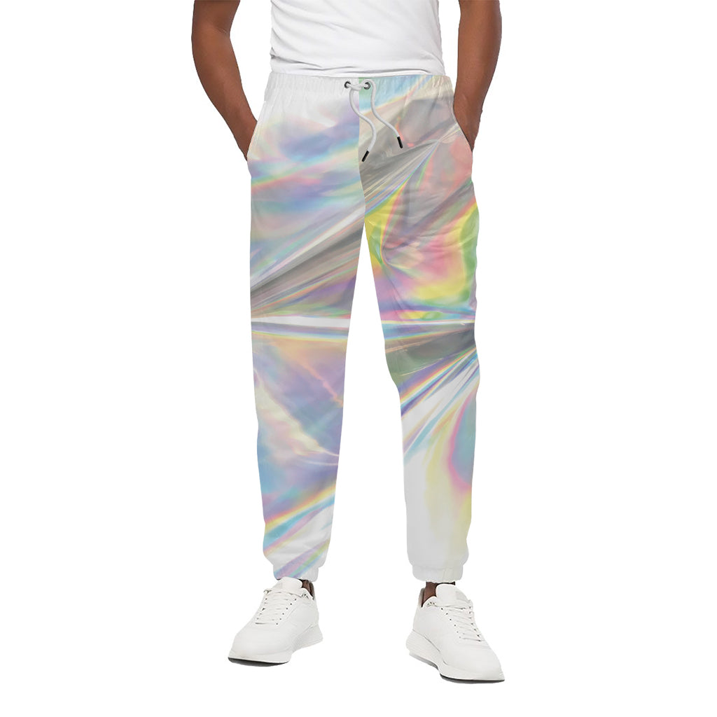 Holographic Art Print Cotton Pants