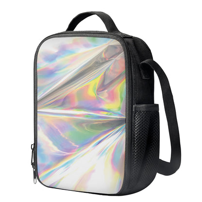 Holographic Art Print Crossbody Lunch Bag