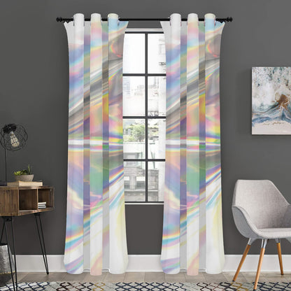 Holographic Art Print Curtain