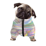 Holographic Art Print Dog Zip Up Jacket