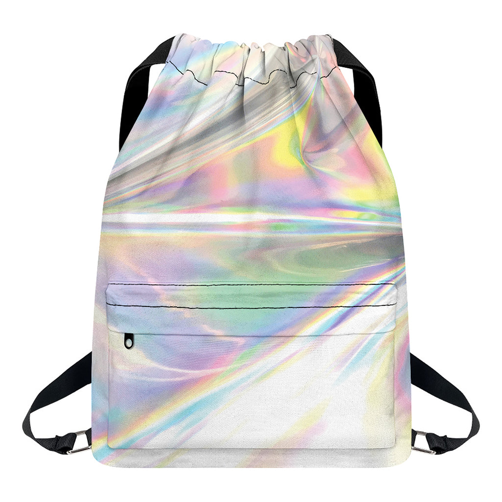 Holographic Art Print Drawstring Backpack