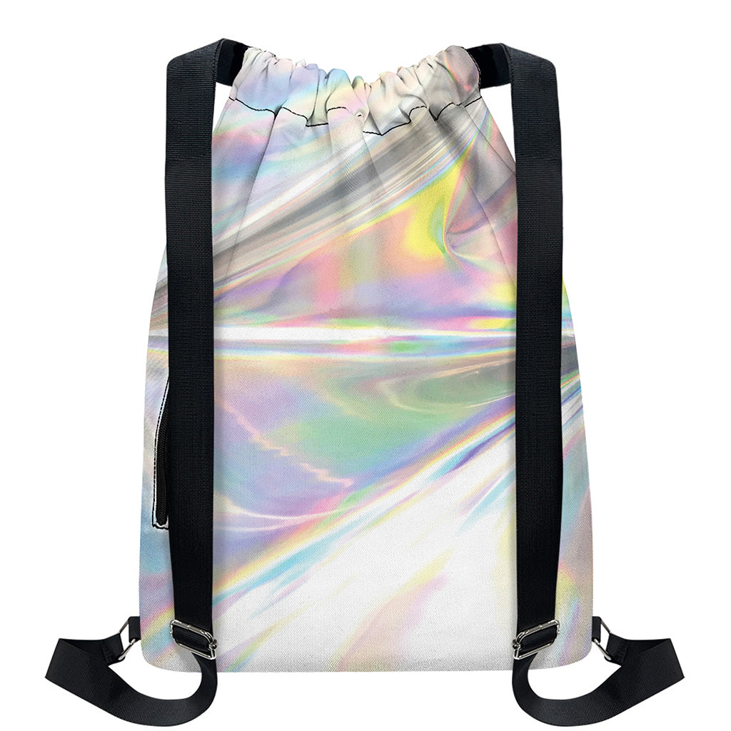 Holographic Art Print Drawstring Backpack