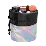 Holographic Art Print Drawstring Makeup Bag