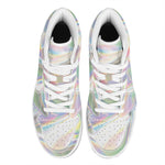 Holographic Art Print High Top Leather Sneakers