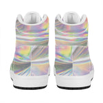 Holographic Art Print High Top Leather Sneakers