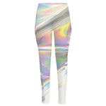 Holographic Art Print High-Waisted Pocket Leggings