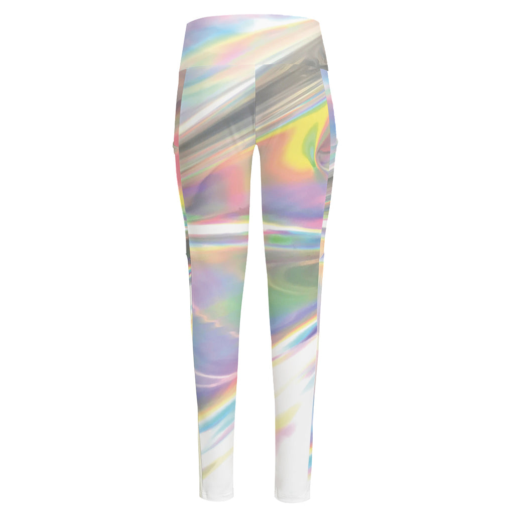 Holographic Art Print High-Waisted Pocket Leggings