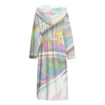 Holographic Art Print Hooded Bathrobe