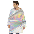 Holographic Art Print Hoodie Blanket