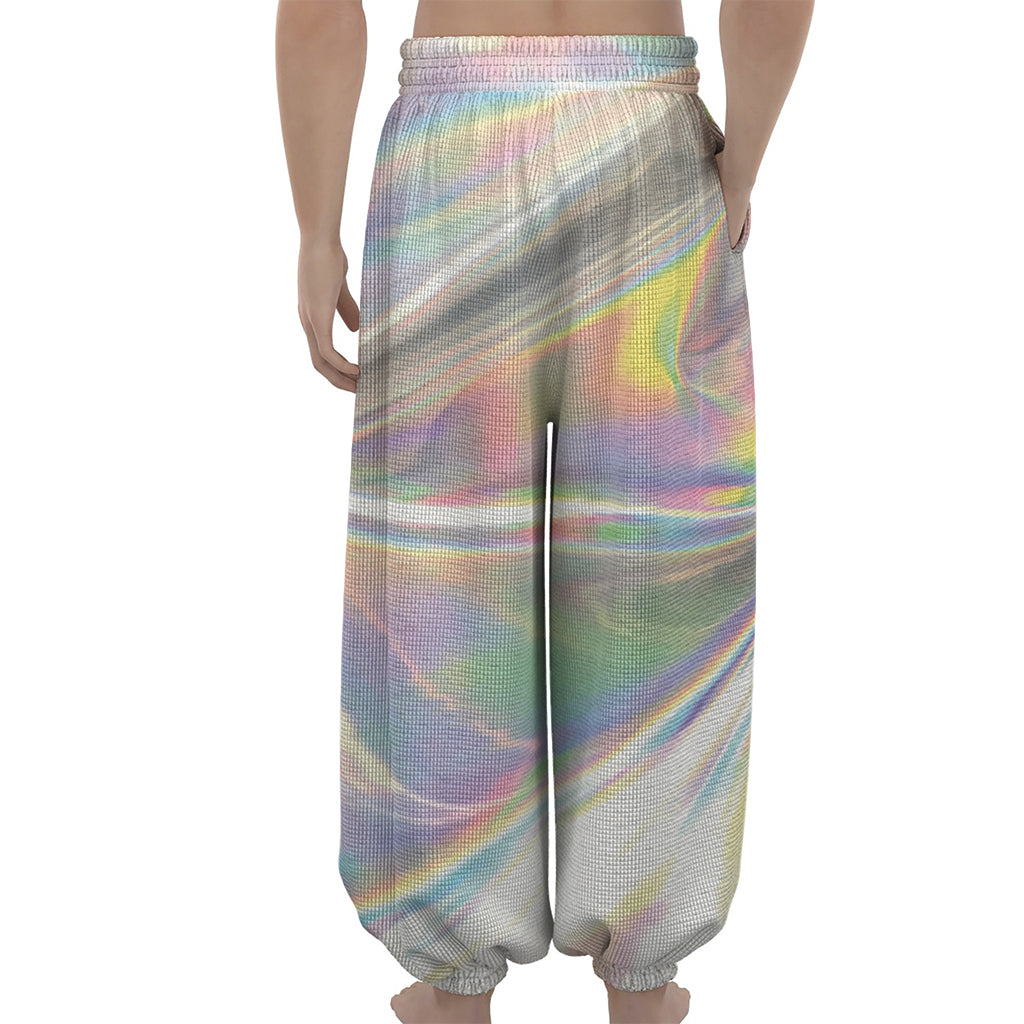Holographic Art Print Lantern Pants