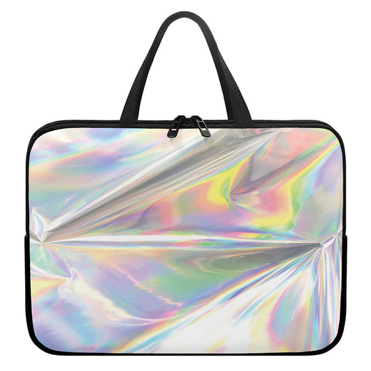 Holographic Art Print Laptop Sleeve With Handle