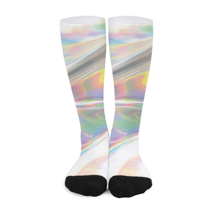 Holographic Art Print Long Socks