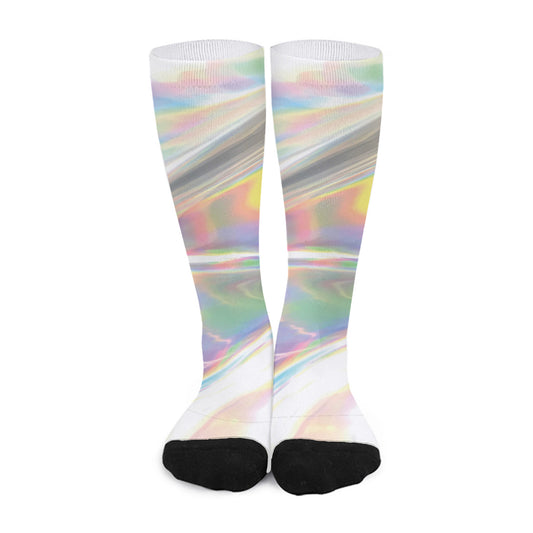 Holographic Art Print Long Socks