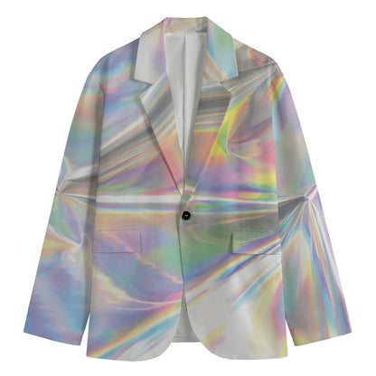 Holographic Art Print Men's Blazer