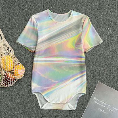 Holographic Art Print Men's Bodysuit