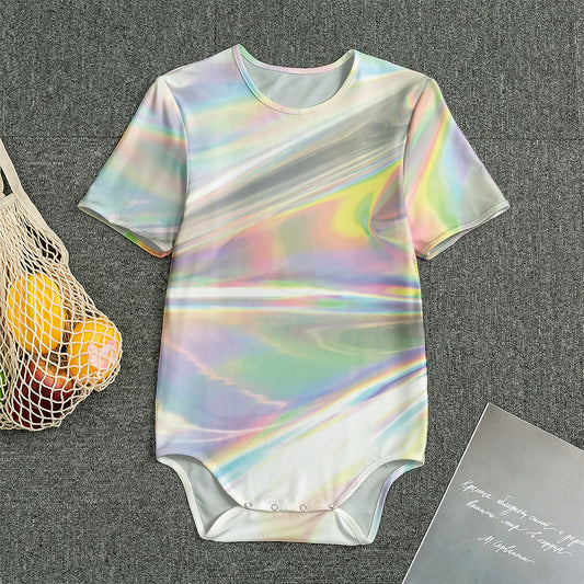 Holographic Art Print Men's Bodysuit