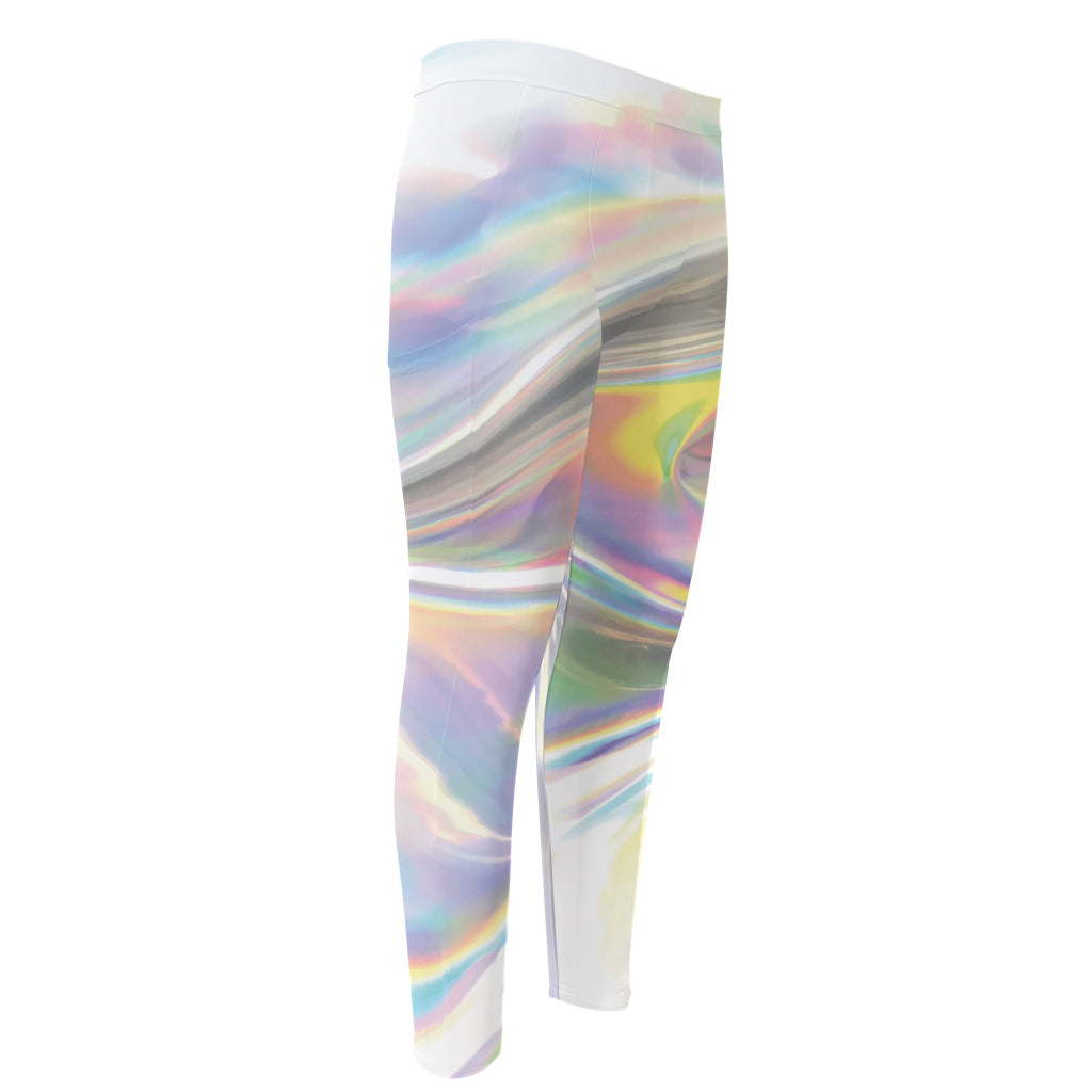 Holographic Art Print Men's Compression Pants