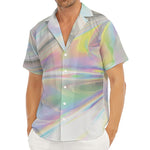 Holographic Art Print Men's Deep V-Neck Shirt