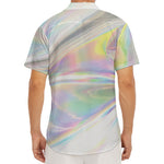 Holographic Art Print Men's Deep V-Neck Shirt