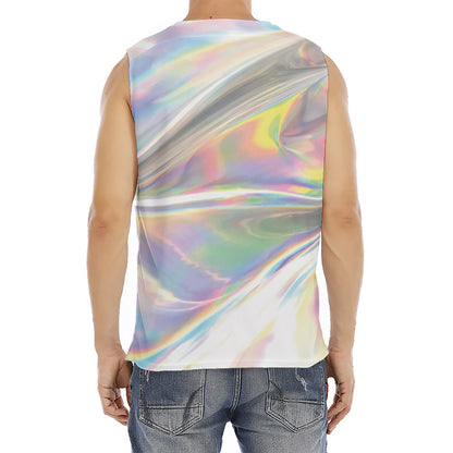 Holographic Art Print Men's Fitness Tank Top