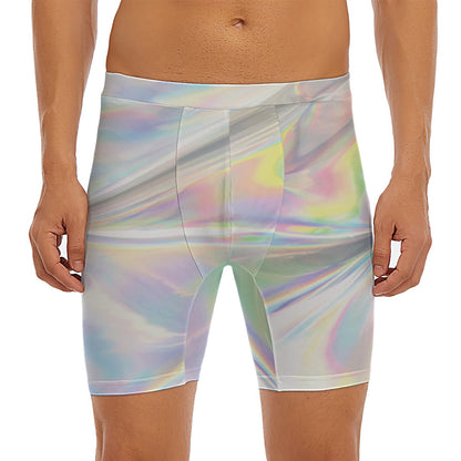 Holographic Art Print Men's Long Boxer Briefs