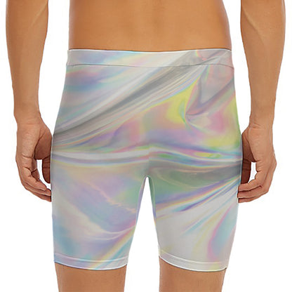 Holographic Art Print Men's Long Boxer Briefs
