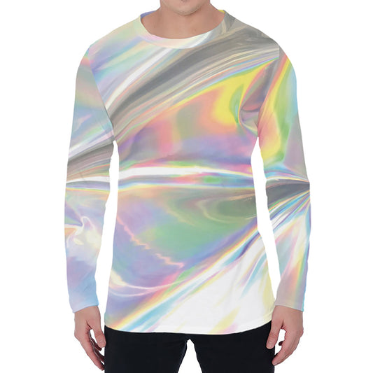 Holographic Art Print Men's Long Sleeve T-Shirt