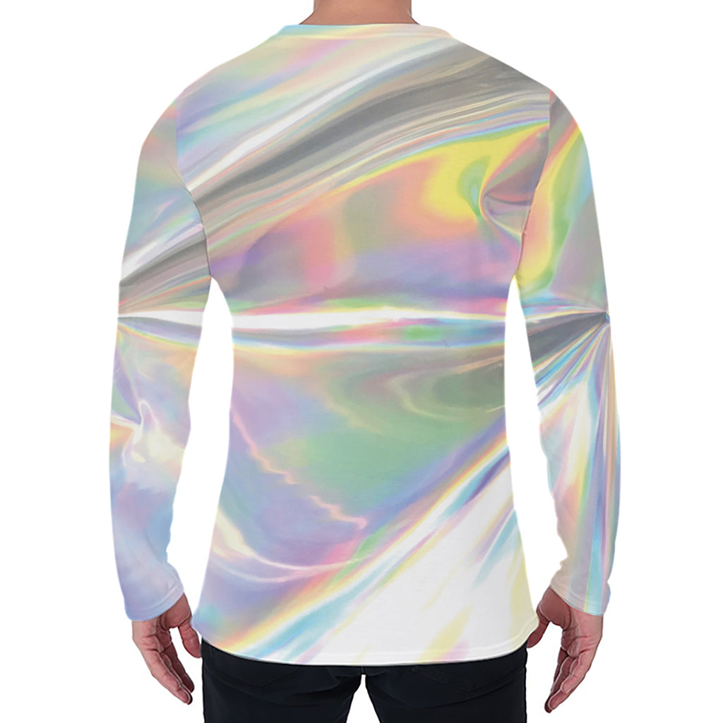 Holographic Art Print Men's Long Sleeve T-Shirt